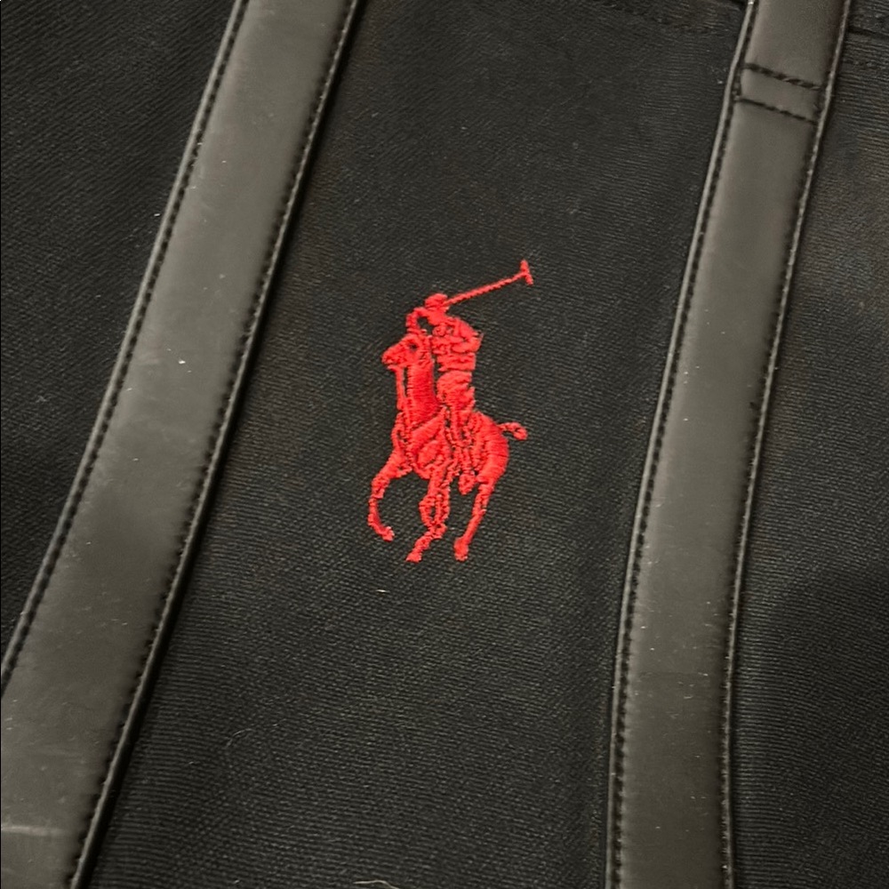 Polo by Ralph Lauren Black Tote with Red Polo Logo - Picture 6 of 6